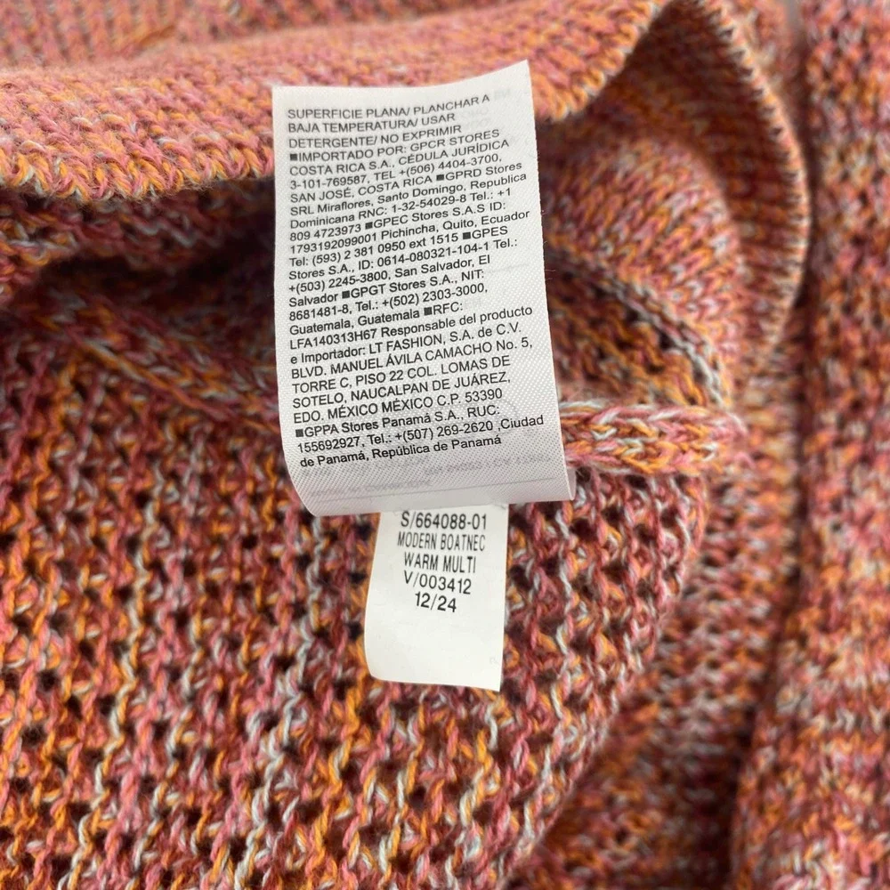 Old Navy Sweater Womens 2X Warm Multi Space Dye Cotton Modern Boatneck